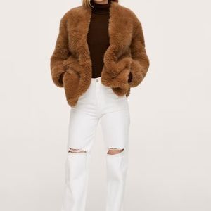 Mango Faux Fur Jacket